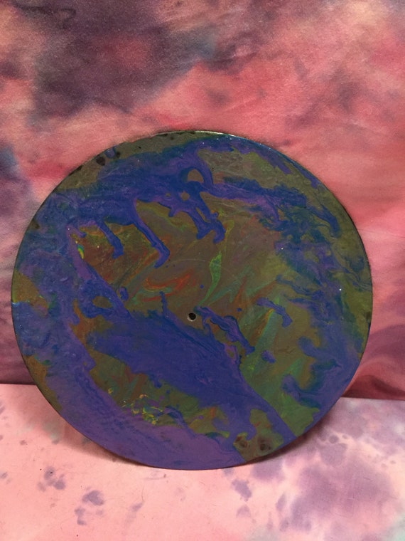 Mère Terre Multi Couleur à La Main Peint Cercle Art Acrylique Etsy