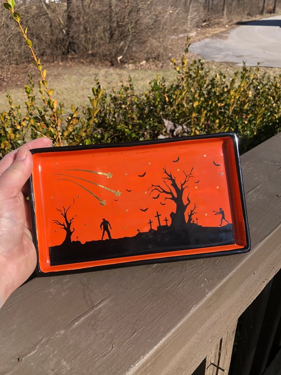 Halloween Graveyard Rolling Tray