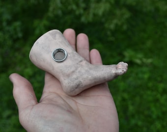 Dirty Baby Leg Smoking Pipe ceramic pottery ohio usa handmade hand made tobacco accessory