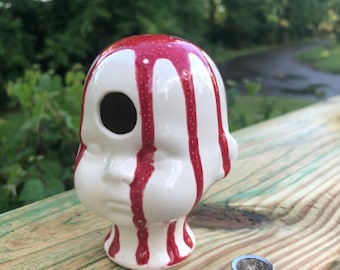 Weird Bloody Baby Head Pipe Handmade Hand Made One of a Kind OOAK