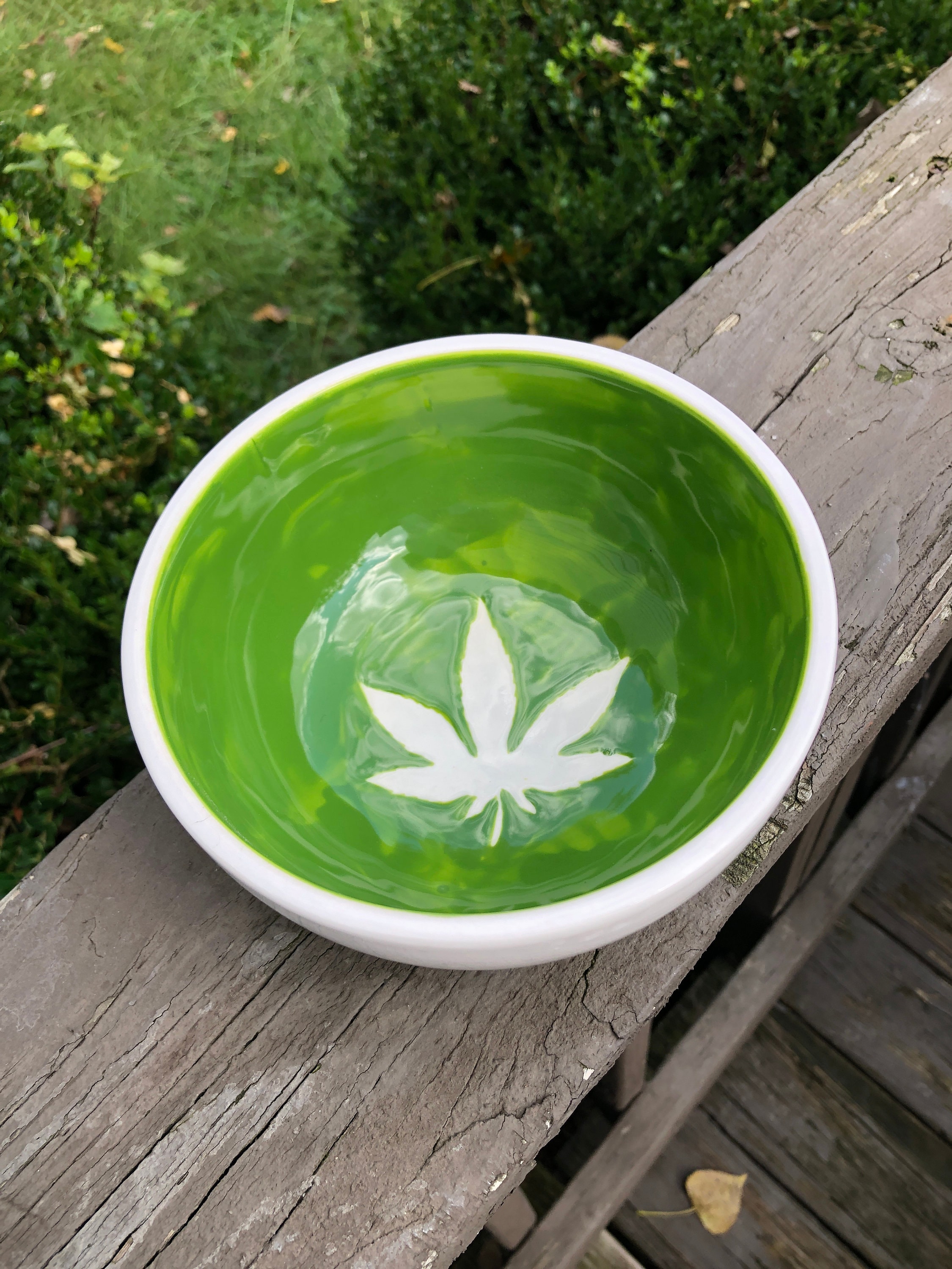 Single Green Weed Leaf Ice Cream Soup Handmade Hand - Etsy