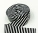 Quilt Binding Black and White 1/8'' Stripe 