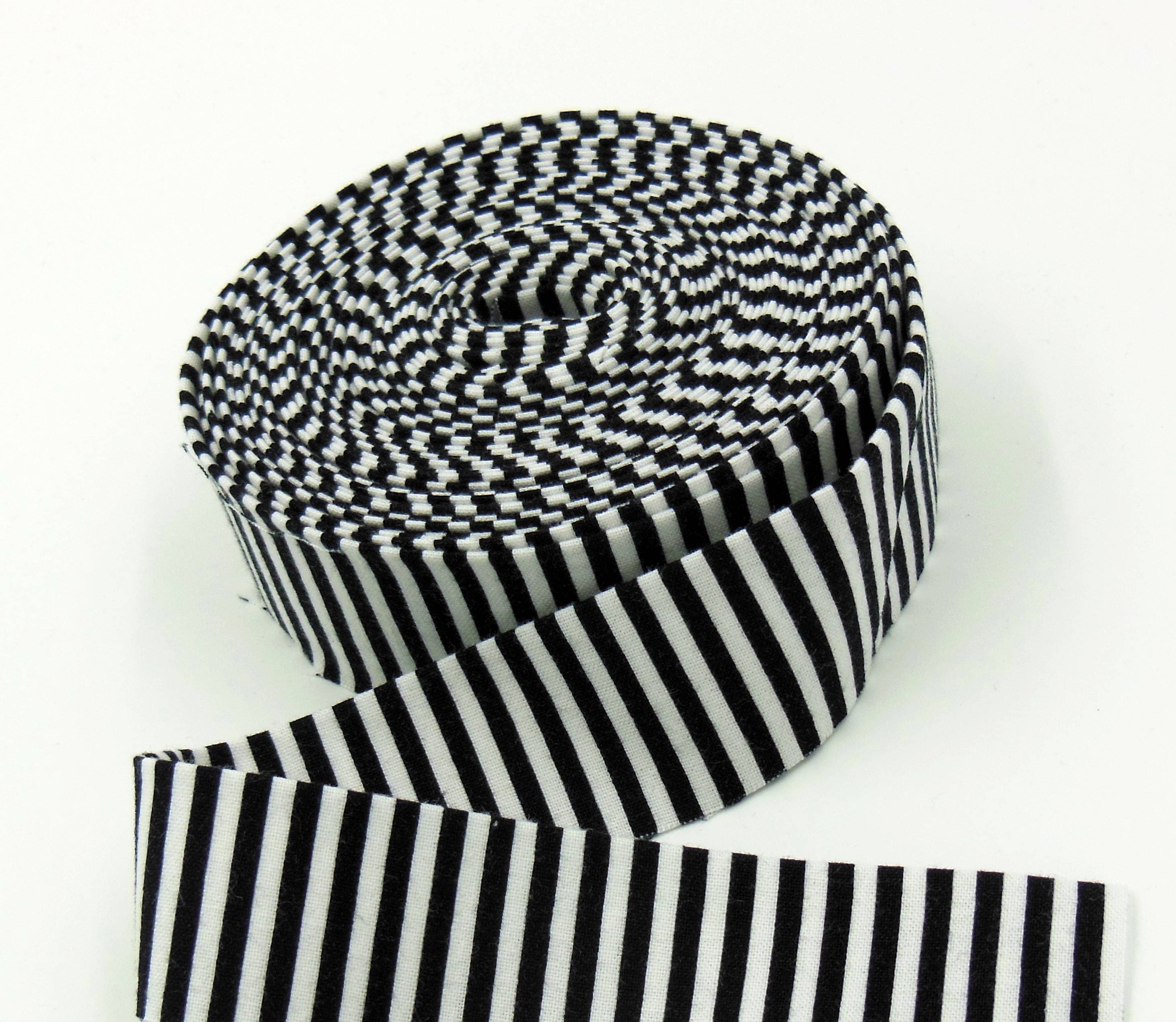 Quilt Binding Black and White 1/8'' Stripe Riley Blake Designs