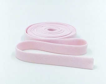 Double Fold Bias Tape 1/2'' Linen Blend Blush Pink Binding