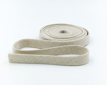 Double Fold Bias Tape 1/2'' Linen Blend Natural Binding