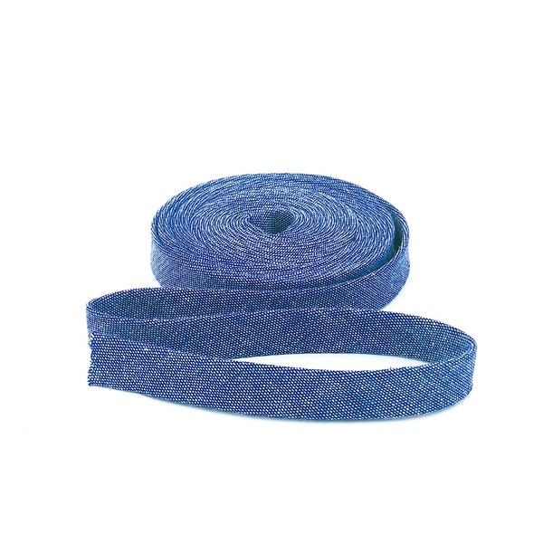 Double Fold Bias Tape 1/2'' Chambray Indigo Blue Bias Binding