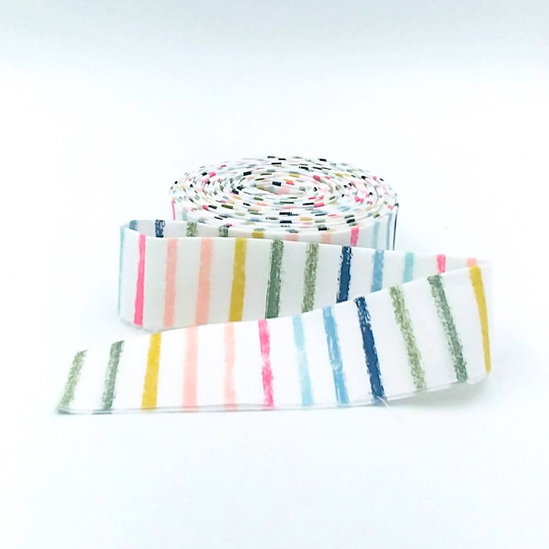 Quilt Binding Brush Rainbow Stripe Ivory 1 1/4