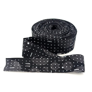 Quilt Binding 1 1/4&quot; Single Fold Black and White Musical Poco Black Katie Pasquini Masopust