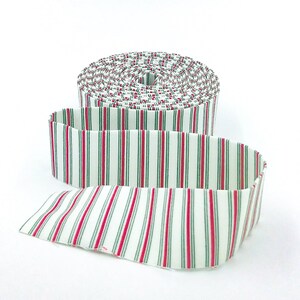 Quilt Binding Merry Little Christmas Stripe Cream 1 1/4&quot; Single Fold