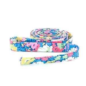 Double Fold Bias Tape 1/2&#39;&#39; Wide Liberty of London Tana Lawn Thorpe Navy 3 Yards Bias Binding