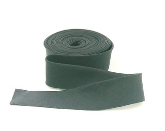 Bias  Quilt Binding Linen Blend 1 1/4" Single Fold Dark Gray