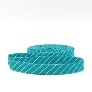 Double Fold Bias Tape 1/2&#39;&#39; True Colors Tiny Stripes Songbird Teal Tula Pink Bias Binding