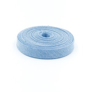 Double Fold Bias Tape 1/2'' Chambray Light Indigo Bias Binding image 2