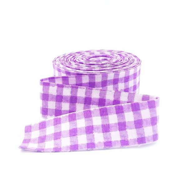 Quilt Binding Purple and Lavender 1/4'' Checked Gingham Riley Blake Designs