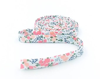 Double Fold Bias Tape 1/2'' A Day In The Life Floral Ivory White Bias Binding