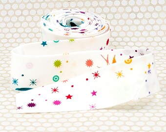 Bias Quilt Binding Fairy Dust White 1 1/4" Wide Single Fold
