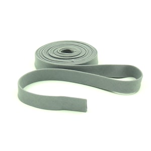 Double Fold Bias Tape 1/2&#39;&#39; Riley Gray Solid Bias Binding