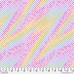 Double Fold Bias Tape 1/2'' ROAR Northern Lights Blush Pink Tula Pink Bias Binding image 3