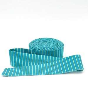 Quilt Binding Tula Pink True Colors Tiny Stripe Songbird Teal 1 1/4&quot; Single Fold