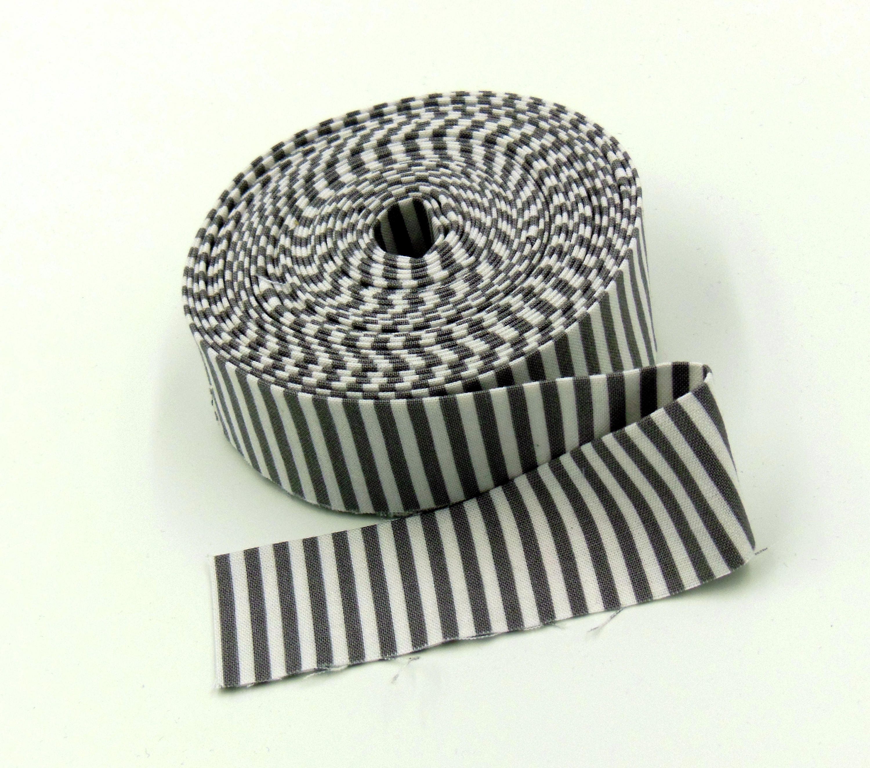Quilt Binding Gray and White Stripe Riley Blake Designs