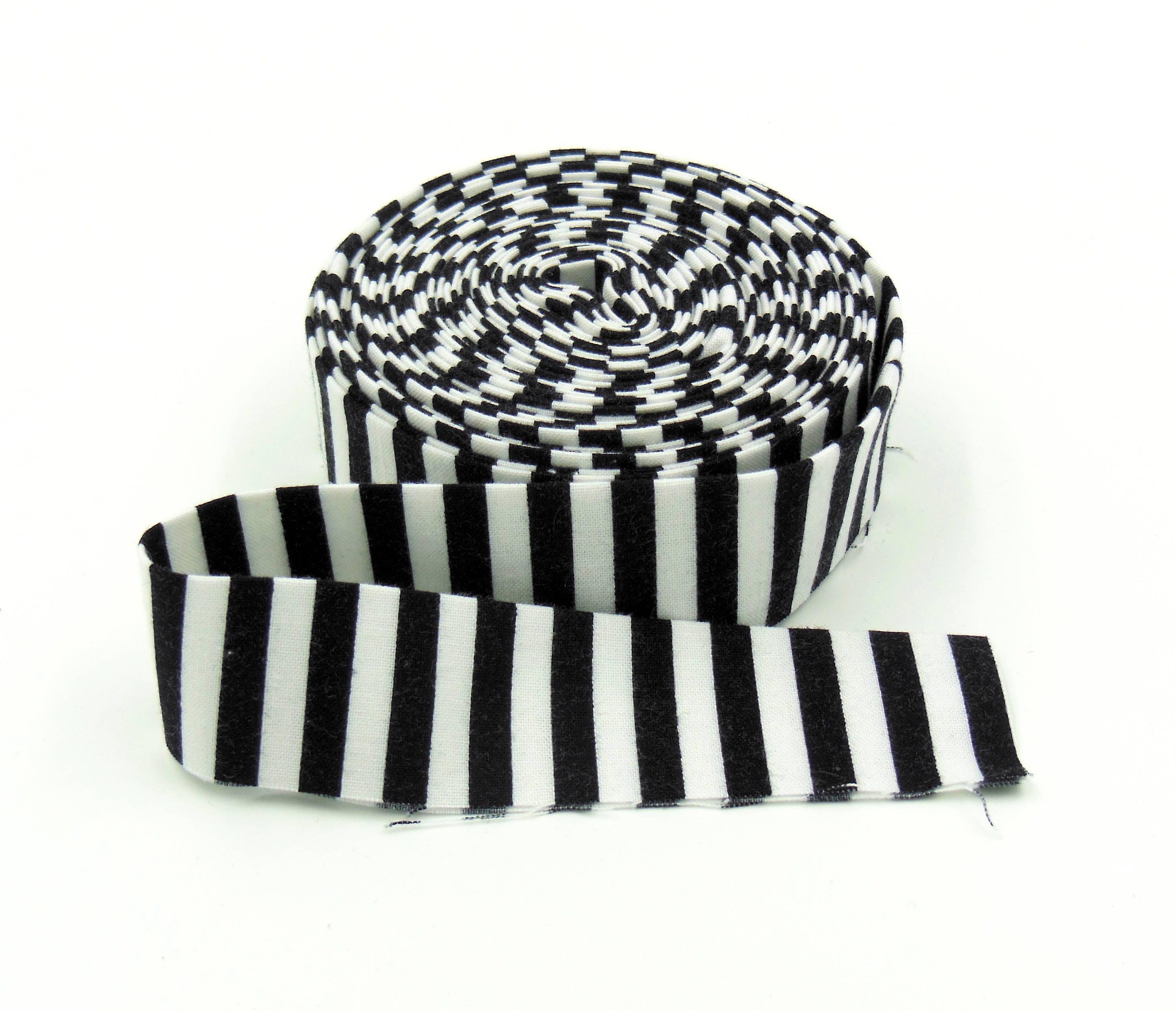 Quilt Binding Black and White 1/4'' Stripe Riley Blake Designs
