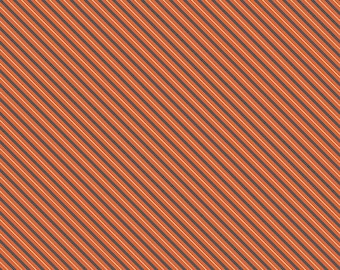 May include: Orange and gray striped fabric with a repeating diagonal pattern. The fabric is measured in inches.