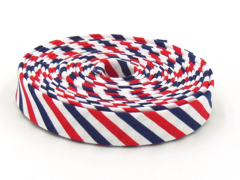 Double Fold Bias Tape 1/2'' Red White & Blue Patriotic Etsy