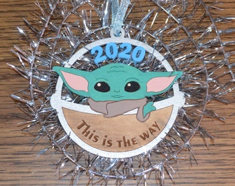 Baby Yoda Ornament Etsy Baby Yoda Ornament Etsy