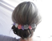 Hochzeit Haarschmuck, 5 Hochzeit Haarnadeln / Haar Gabel / Flower Hair V Schläger / Pastell Blumen