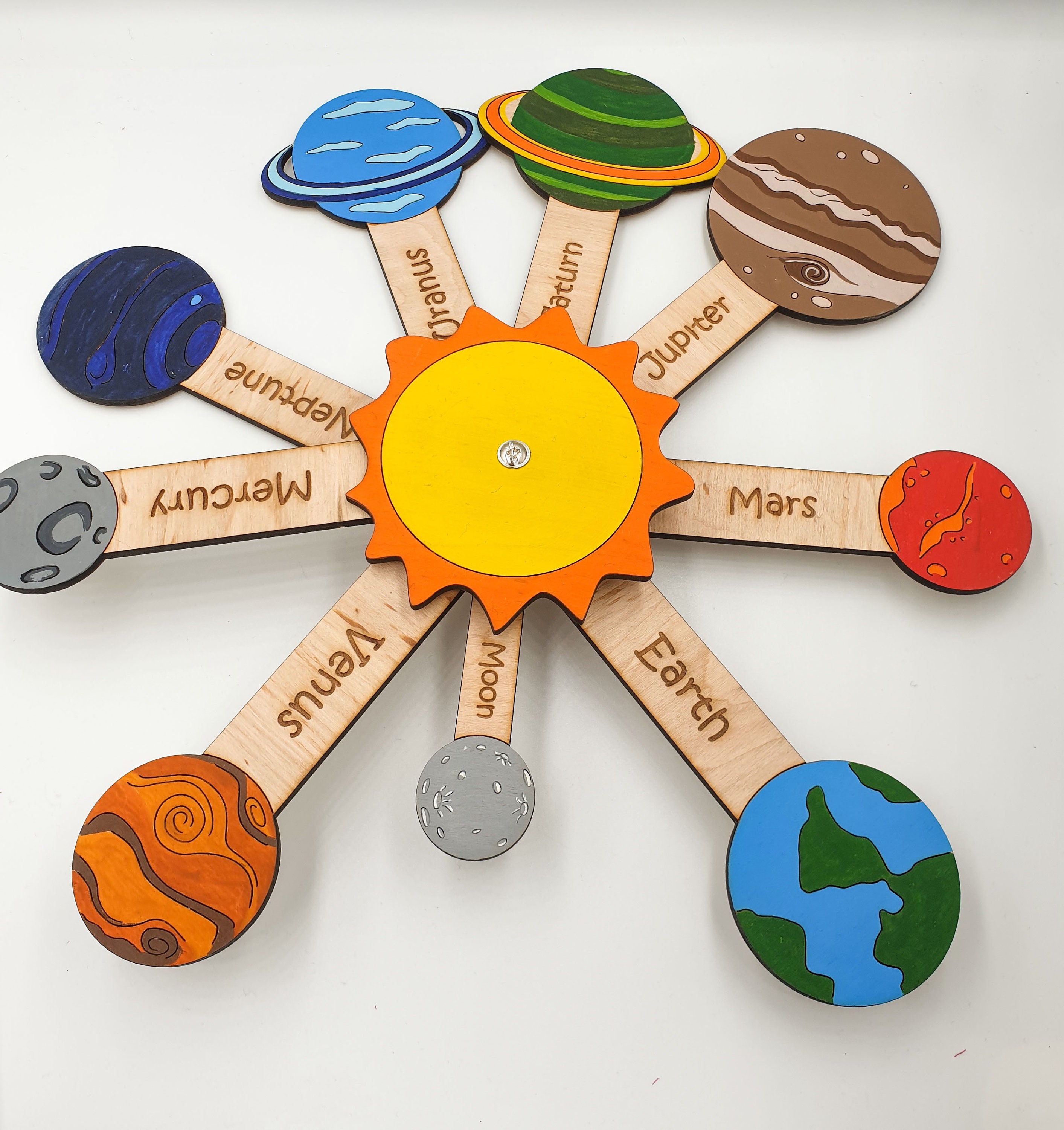 Planeten Kreisel Zum Bemalen - Kreatives Bastelset Für Kinder