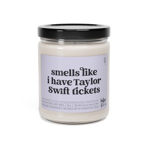 Riecht als hätte ich Taylor-Karten | Duftkerze, Sojakerze, natürliche Kerze, sauber abbrennen, Swift-Geschenk, zweiundzwanzig, Swifties, Teenager-Mädchen Geschenke