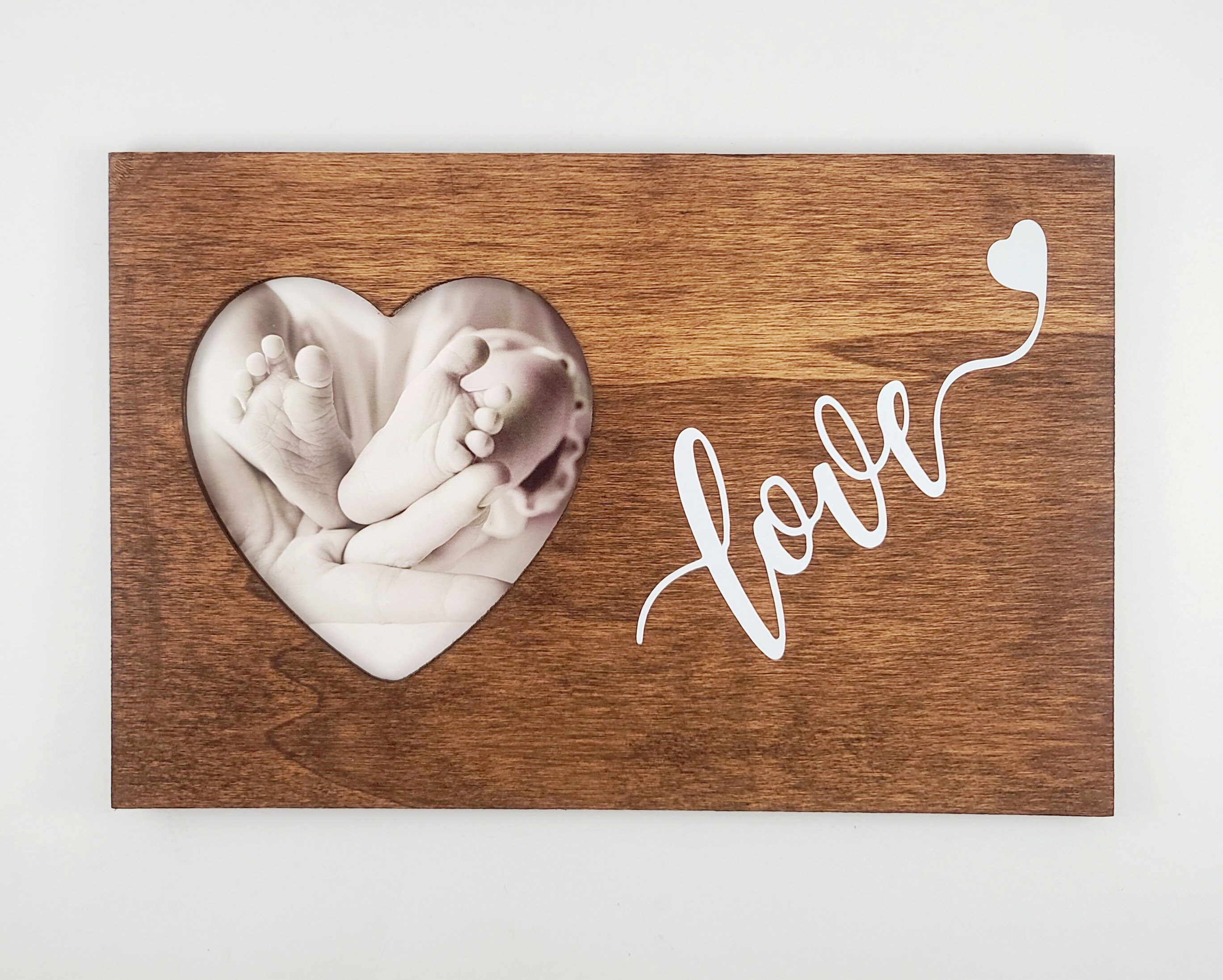 Love You More Picture Frame / 9x6 Wood Heart Decor Etsy