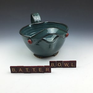 Mixing Batter Bowl Handmade Pottery Ceramic Serving Mixing Batter Bowl Holds 4 cups