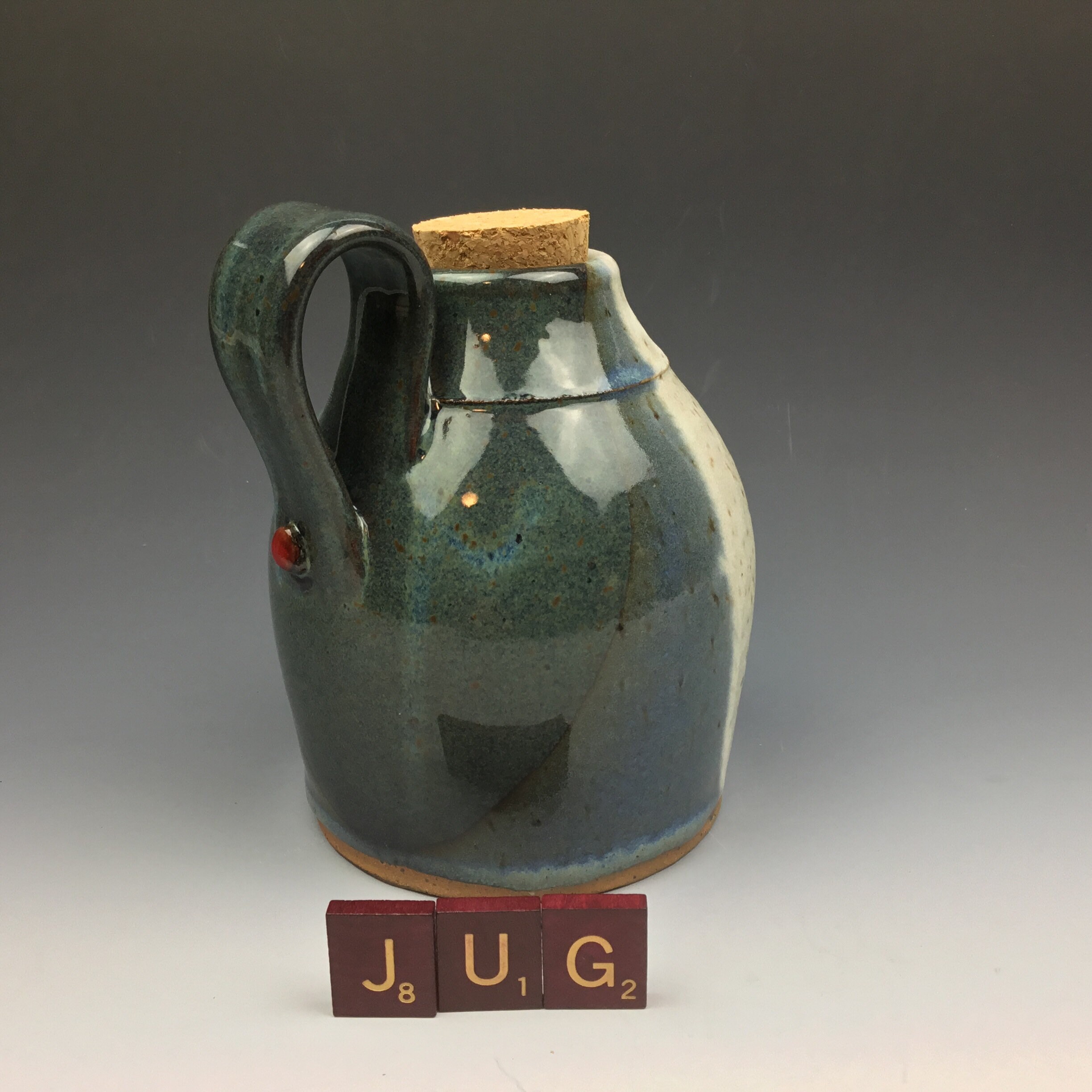 Handmade Pottery Ceramic Jug Canteen Drinking Pot With Cork Etsy