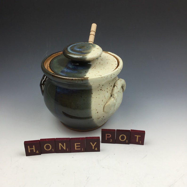 Pottery ceramic honey pot jar crock handmade honey jar with Etsy