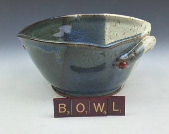 Serving or Mixing Bowl Handmade Pottery Ceramic bowl holds 3 Fluid Oz.