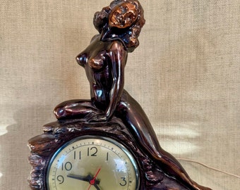 Fantastic Art Deco Nude Pin Up Gilbert Shelf Clock