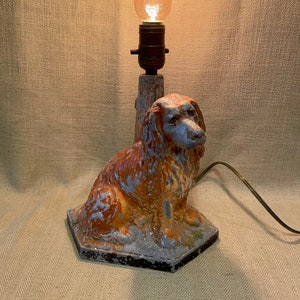 Antique Dog Lamp - Etsy