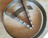 Antique French Millinery Hat Measure, Scissor Compass
