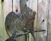 Barn Salvaged Antique Copper Rooster Weathervane