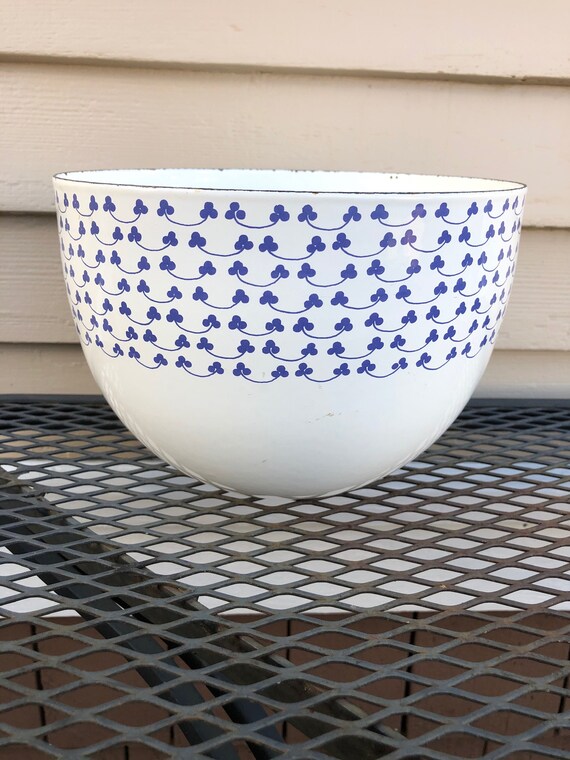 Rare Large Finnish Enamelware Bowl Kaj Franck Arabia Etsy