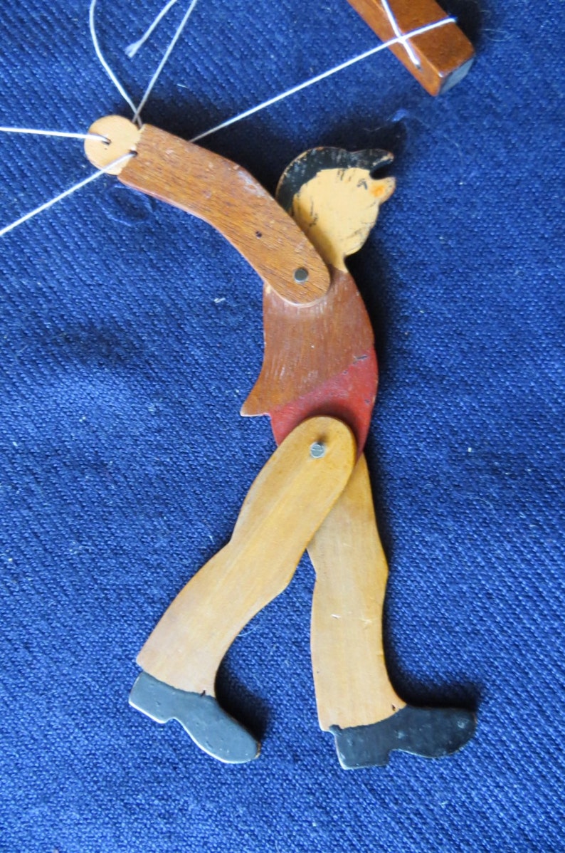 Wonderful Antique Folk Art Drunk Acrobat Toy image 1