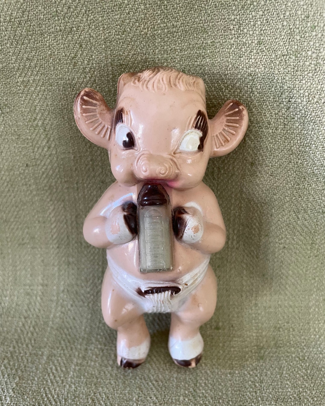 Creepy Beauregard, Bordens Elsie the Cows Kid, Baby Rattle Etsy