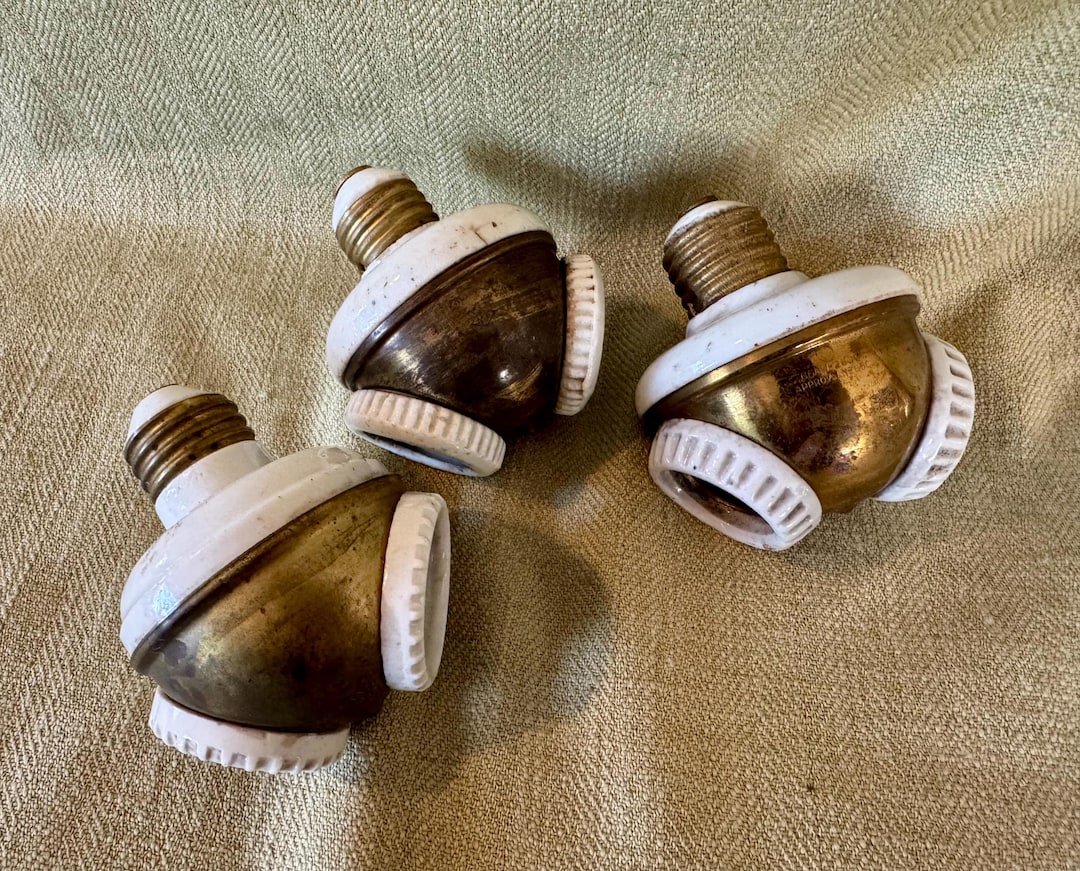 3 Antique Benjamin Light Socket Expanders, Adapters - Etsy