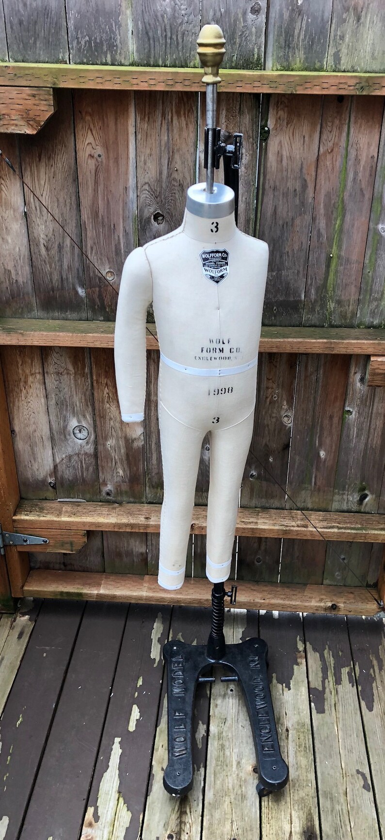 Antique Wolf Mannequin Childs Mannequin on Original Cast Iron Etsy Canada