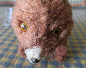 Beautiful Antique Tin Wind Up Grizzly Bear Toy