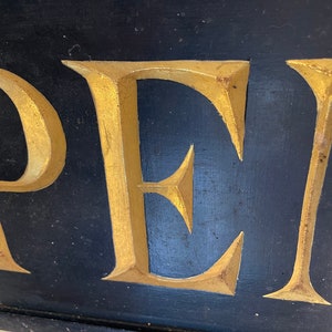 Antique Open Wood Trade Sign, Double Sided, Carved Gilded Lettering - Etsy