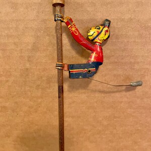 Antique German Tin Litho Climbing Monkey Toy - Etsy