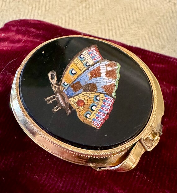Broche antique en micro mosaïque de Florence Italie, souvenirs en mosaïque de bijoux du début des années 1900 d'Italie, cadeaux uniques pour elle - France
