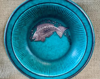 Argenta Pattern Gustavsberg Pottery Fish Bowl - Etsy